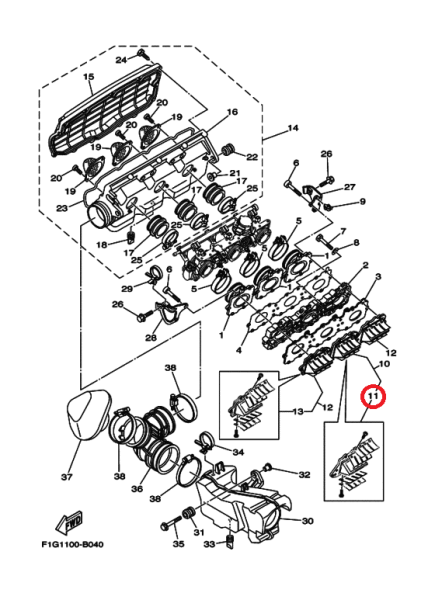 Комплект лепестков клапана Yamaha 60T-W0004-00-00