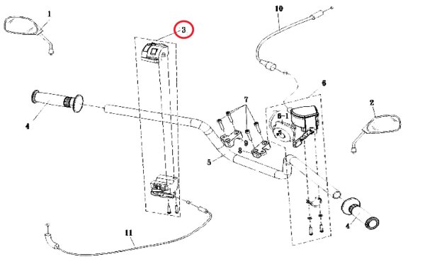 Блок переключателей в сборе Gamax 57400-AX100-000