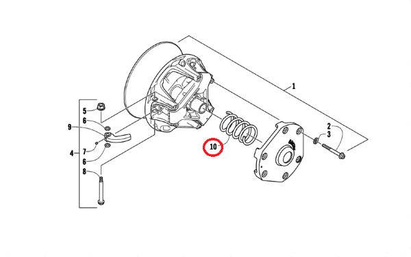 Пружина ведущего вариатора Arctic Cat 0646-367