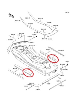 Бампер боковой Kawasaki 59201-3791-6Z 