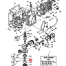 Сальник вертикального вала над помпой Yamaha 93104-18049-00