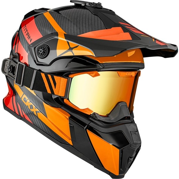 Шлем CKX TITAN Original CARBON Red/Orange